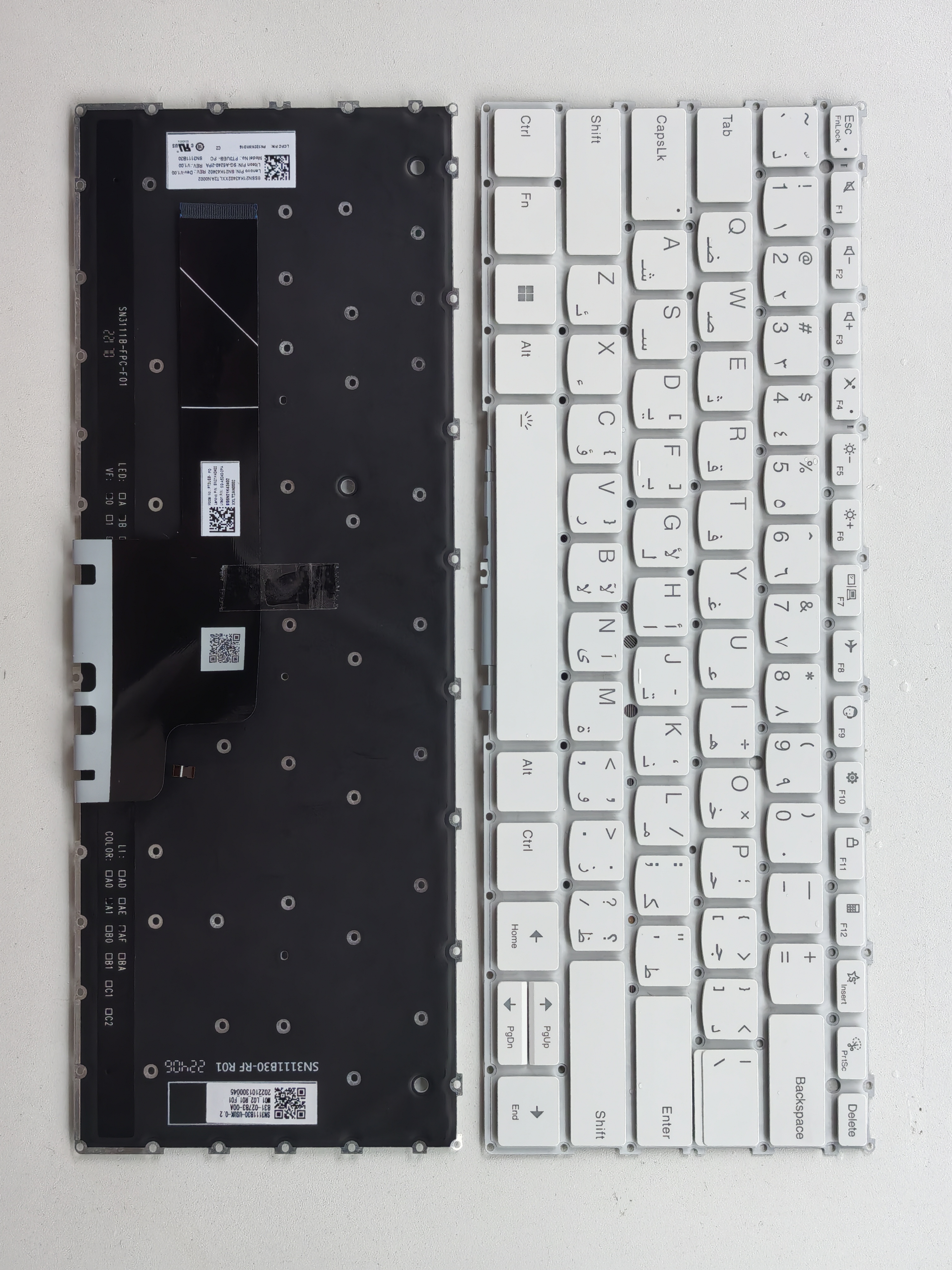 Picture of New Replacement Laptop Keyboard For LENOVO YOGA 13S IAP7/Yoga Slim 7 Carbon 13IRP8 WHITE Backlit AR Layout